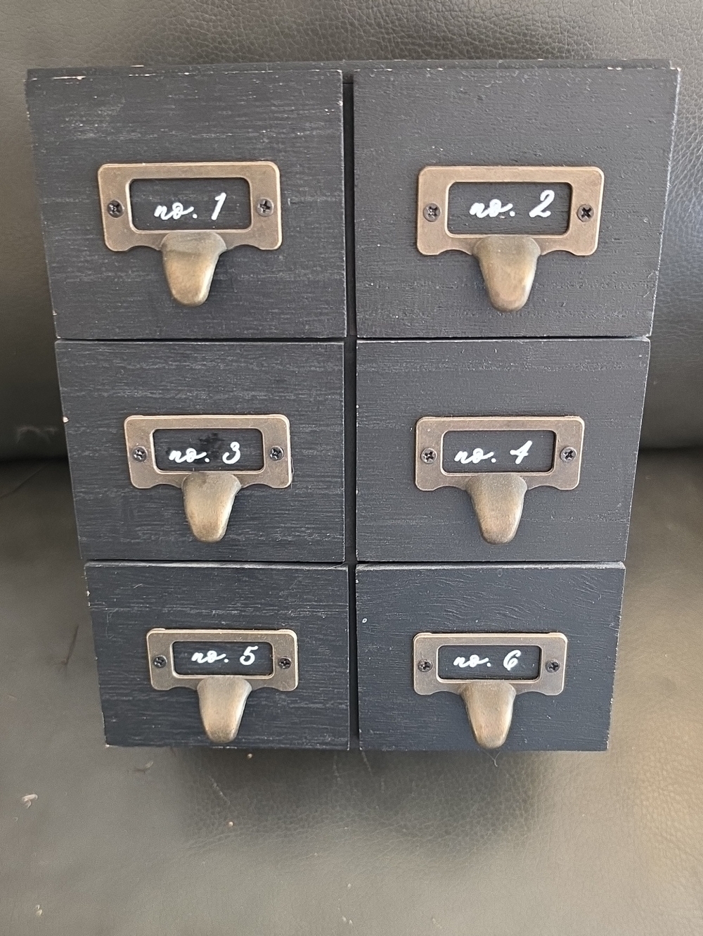 Hobby Lobby Black 6-Drawer Rustic Mini Storage Organizer